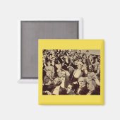 Crowdszene der 20er Jahre Magnet (Vorderseite/Rückseite)