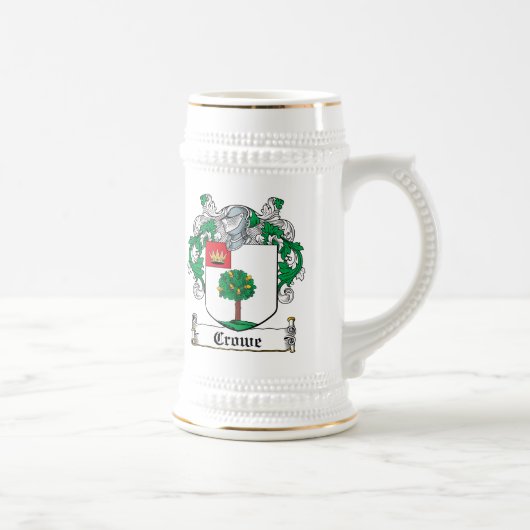 Crowe Familienwappen Bierglas (Rechts)