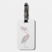 Crowed Marsala Heron Gepäckanhänger (Rückseite vertikal)