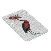 Crowed Marsala Heron Magnet (Rechte Seite)