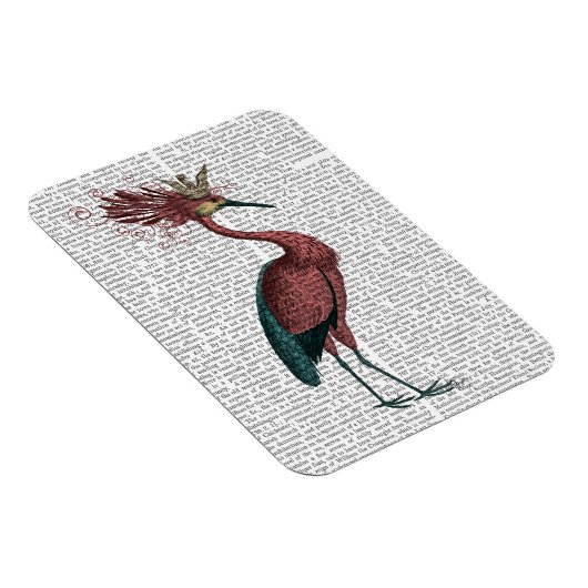 Crowed Marsala Heron Magnet (Rechte Seite)