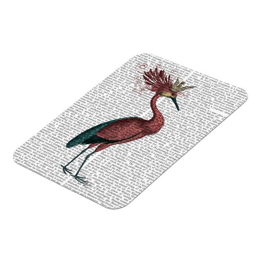 Crowed Marsala Heron Magnet (Linke Seite)