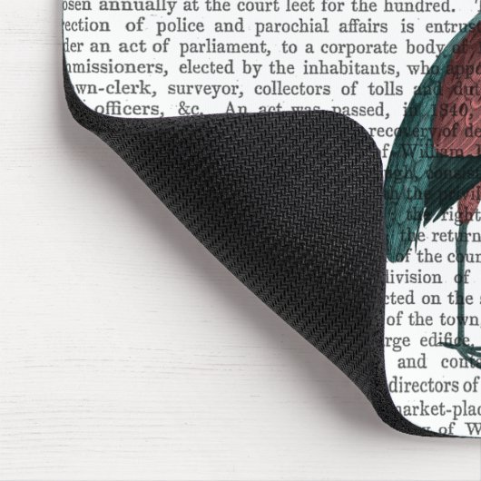 Crowed Marsala Heron Mousepad (Ecke)