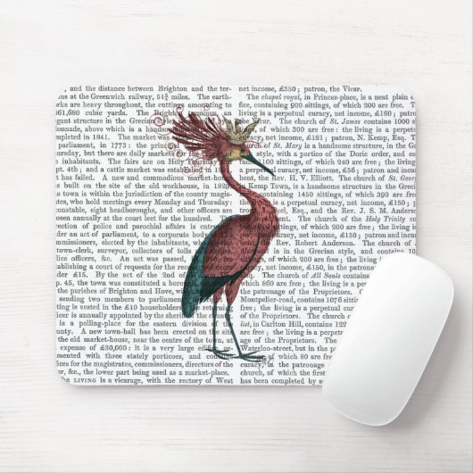 Crowed Marsala Heron Mousepad (Mit Mouse)