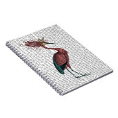 Crowed Marsala Heron Notizblock (Rechte Seite)