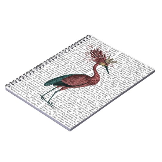 Crowed Marsala Heron Notizblock (Linke Seite)