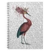 Crowed Marsala Heron Notizblock (Vorderseite)