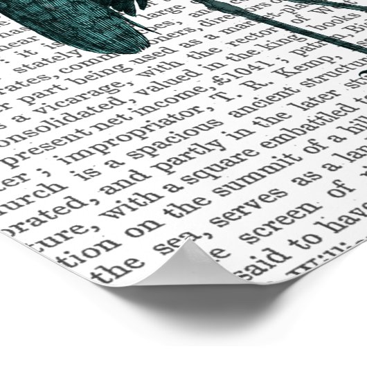 Crowed Marsala Heron Poster (Ecke)