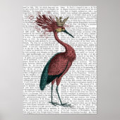 Crowed Marsala Heron Poster (Vorne)