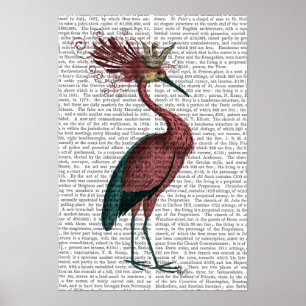 Crowed Marsala Heron Poster