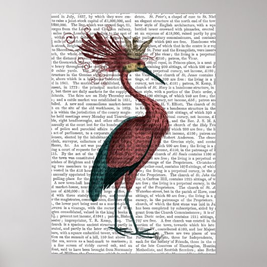 Crowed Marsala Heron Poster (Vorne)