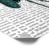 Crowed Marsala Heron Poster (Ecke)