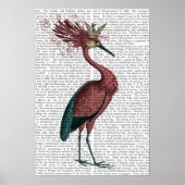 Crowed Marsala Heron Poster (Vorne)