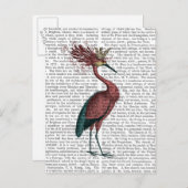 Crowed Marsala Heron Postkarte (Vorne/Hinten)