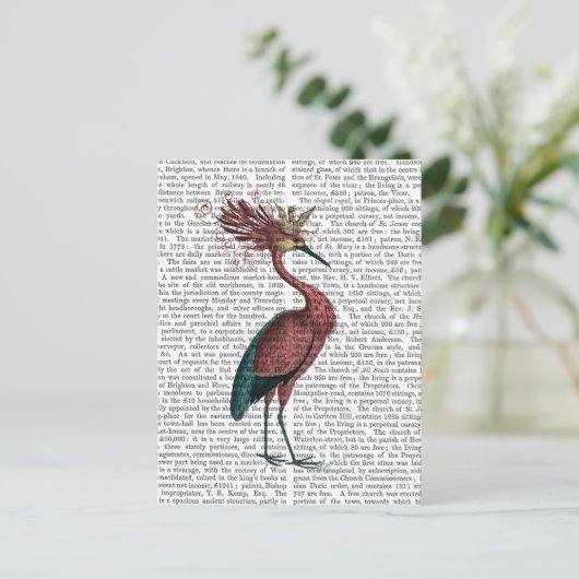 Crowed Marsala Heron Postkarte (Stehend Vorderseite)