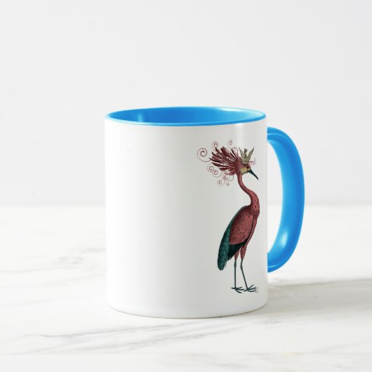 Crowed Marsala Heron Tasse (VorderseiteRechts)