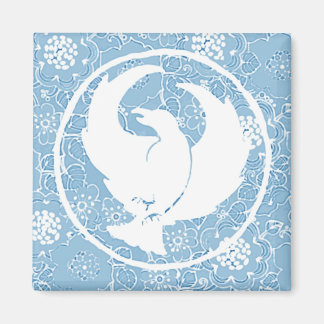 Crowfoot Magnet Blaues Porzellan