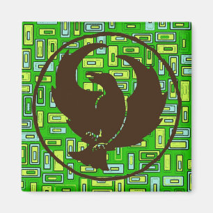 Crowfoot Magnet Green und Yellow Squares