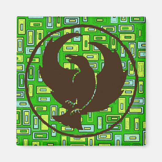 Crowfoot Magnet Green und Yellow Squares (Vorne)