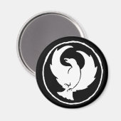 Crowfoot Magnet in Weiß, Runde oder Quadrat (Vorderseite/Rückseite)