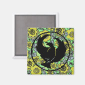 Crowfoot Magnet mit gelben Blumen (Vorderseite/Rückseite)