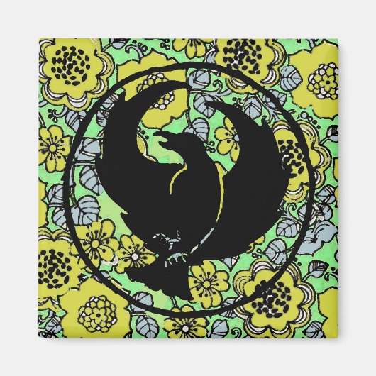 Crowfoot Magnet mit gelben Blumen (Vorne)