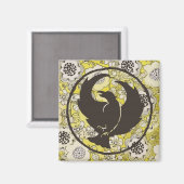 Crowfoot Magnet mit weißen Blume (Vorderseite/Rückseite)