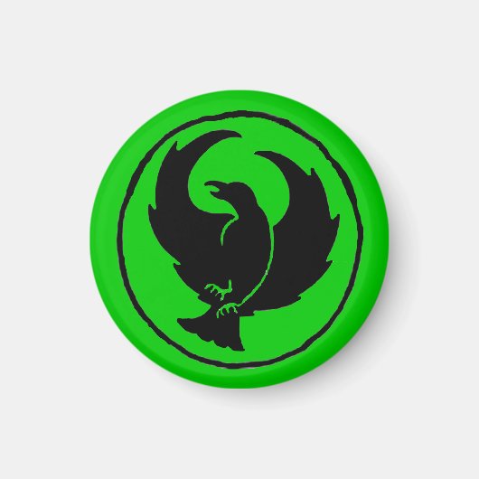 Crowfoot Magnet (schwarz/grün) (Vorne)