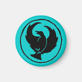 Crowfoot Magnet (schwarz/hellblau)
