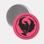 Crowfoot Magnet schwarz/rosa (Vorderseite/Rückseite)
