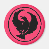 Crowfoot Magnet schwarz/rosa (Vorne)