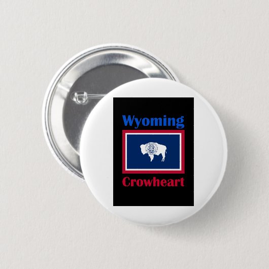 Crowheart Wyoming Button (Vorne & Hinten)