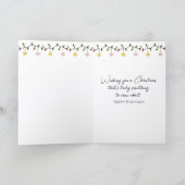 Crowing Christmas Rooster Wearing a Santa Hat Karte (Innenseite)