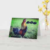 Crowing Rooster Funny 100. Geburtstag Karte (Gelbe Blume)