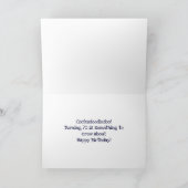 Crowing Rooster Funny 70. Geburtstag Karte (Innenseite)