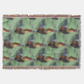 Crowing Rooster Nature Art Pattern Decke (Vorderseite)