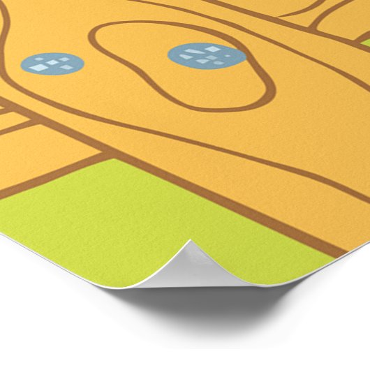 Crowing Rooster Poster (Ecke)