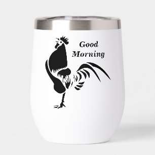 Crowing Silhouette Stone Untersetzer