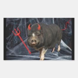 Crowley Halloween! Rechteckiger Aufkleber