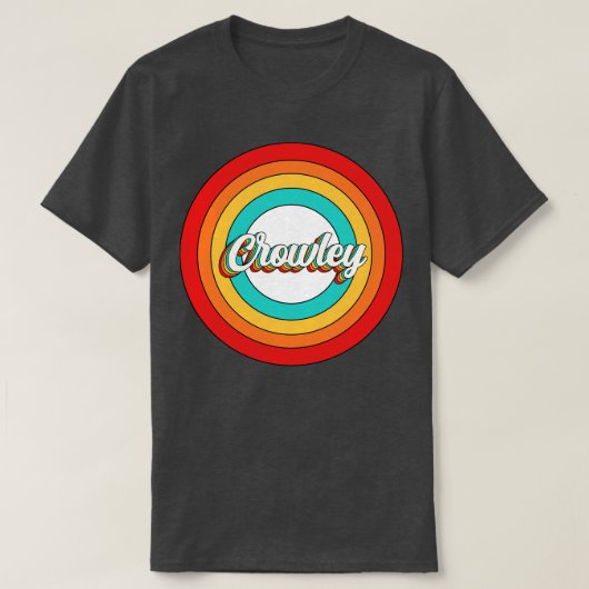 Crowley Name Shirt Vintag Crowley Circle (Design vorne)