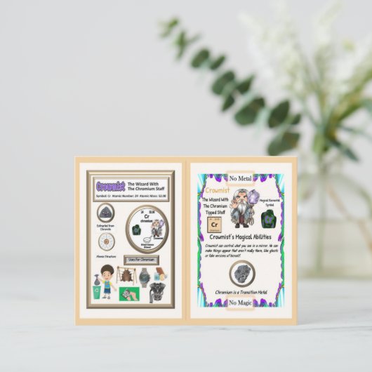 Crowmist Wizard - Chrom-Element Postkarte (Stehend Vorderseite)
