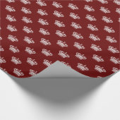 Crown 01 - White on Ruby Red Geschenkpapier (Ecke)