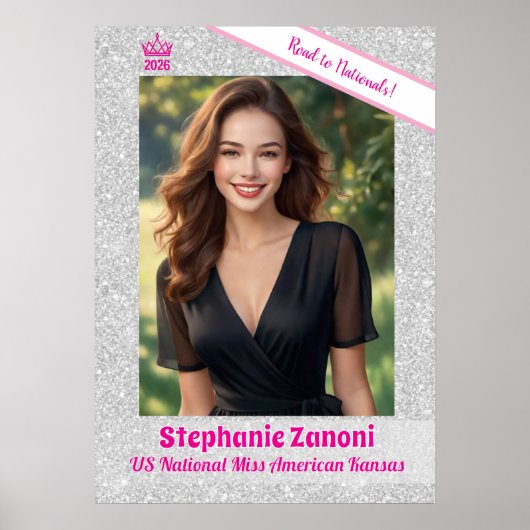 Crown and Sash Pageant Door Banner Poster (Vorne)