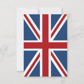Crown and Union Jack Flag Wedding RSVP (Rückseite)