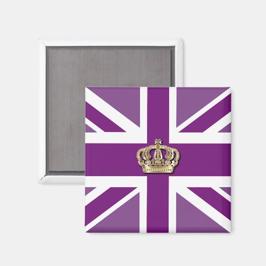 Crown and Union Jack Patriotic Magnet (Vorderseite/Rückseite)
