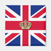 Crown and Union Jack Patriotic Magnet (Vorne)