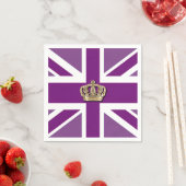 Crown and Union Jack Patriotic Napkin Serviette (Beispiel)