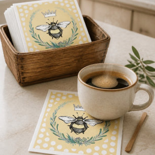 Crown Bee Honig-Punkt-Papier-Servietten Serviette