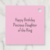 Crown Bible Verse Christlich Faith Light Pink Geschenkanhänger (Rückseite)