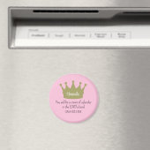 Crown Bible Verse Christlich Faith Light Pink Magnet (In Situ (Geschirrspüler))